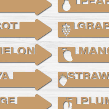 Intra απο ξύλο plywood 3mm-4mm πάχος 40 Fruits Garden Stake - Δίασταση 1200x1200 cm INTRAFABR-29784745 - Image 1