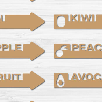 Intra απο ξύλο plywood 3mm-4mm πάχος 40 Fruits Garden Stake - Δίασταση 1200x1200 cm INTRAFABR-29784745 - Image 2