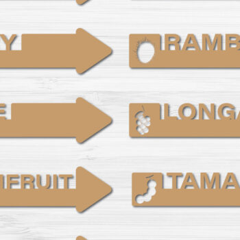 Intra απο ξύλο plywood 3mm-4mm πάχος 40 Fruits Garden Stake - Δίασταση 1200x1200 cm INTRAFABR-29784745 - Image 4