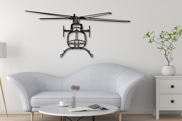 Intra απο ξύλο plywood 3mm-4mm πάχος 407 Helicopter, Aircraft Silhouette Δίασταση 15x15 cm INTRAFABR-109730275