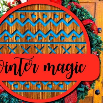 Intra απο ξύλο plywood 3mm-4mm πάχος 45 Χριστουγεννιάτικο στολίδι Δέσμη κοπής με λέιζερ Δίασταση 8x8 cm INTRAFABR-38543103 - Image 2