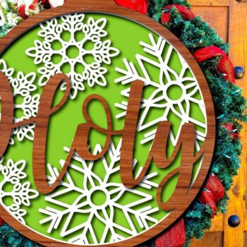 Intra απο ξύλο plywood 3mm-4mm πάχος 45 Χριστουγεννιάτικο στολίδι Δέσμη κοπής με λέιζερ Δίασταση 8x8 cm INTRAFABR-38543103 - Image 3