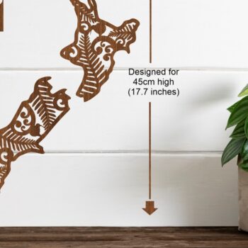 Intra απο ξύλο plywood 3mm-4mm πάχος Τέχνη τοίχου Νέας Ζηλανδίας 45cm με σχέδια Δίασταση 24x24 cm INTRAFABR-77896438 - Image 1