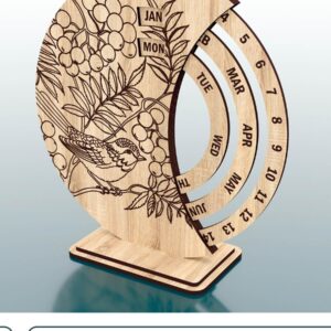 Intra απο ξύλο plywood 3mm-4mm πάχος 4mm Perpetual Calendar Δίασταση 15x15 cm INTRAFABR-57252663
