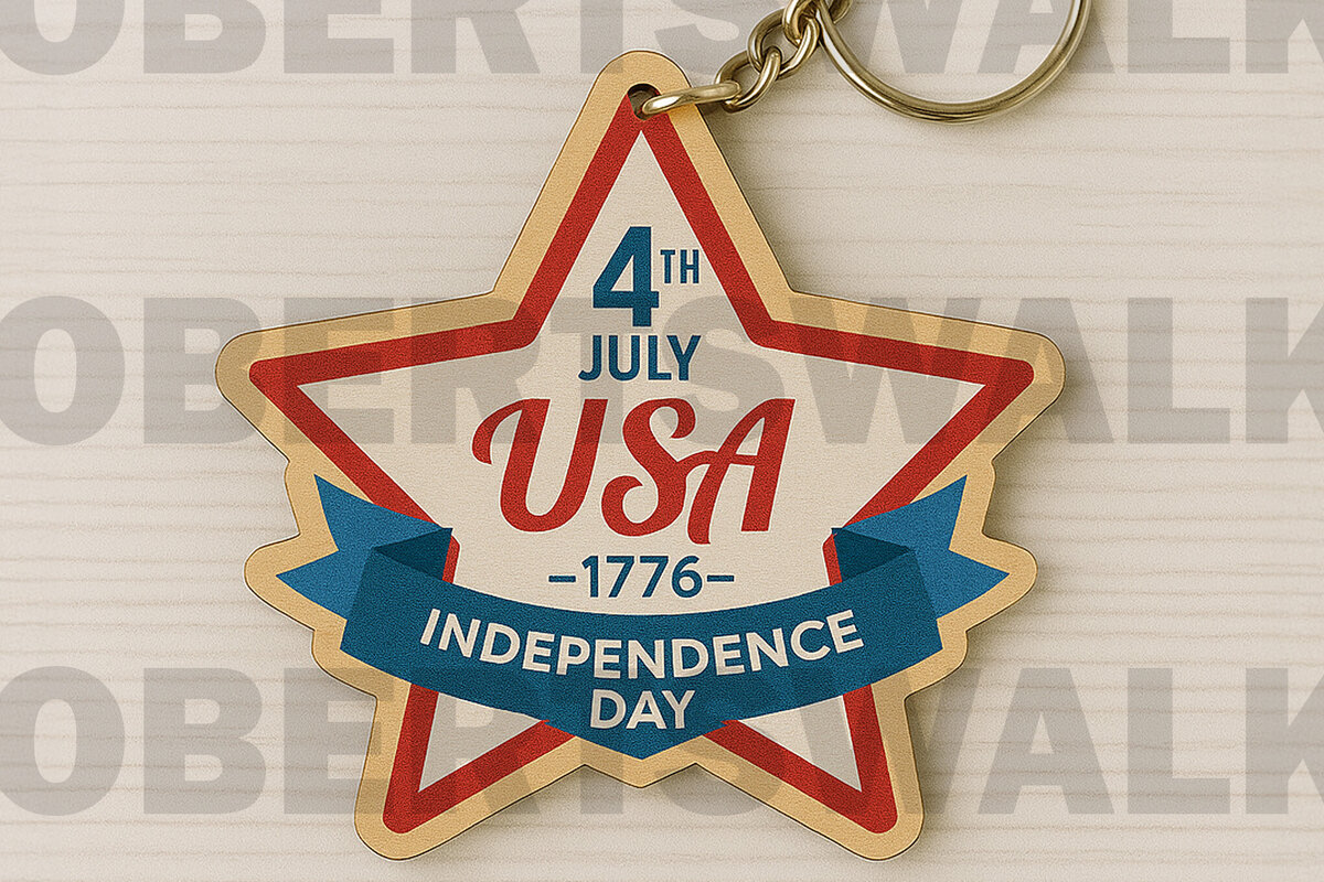 Intra απο ξύλο plywood 3mm-4mm πάχος 4 Ιουλίου Star Independence Δίασταση 6x6 cm INTRAFABR-122668671