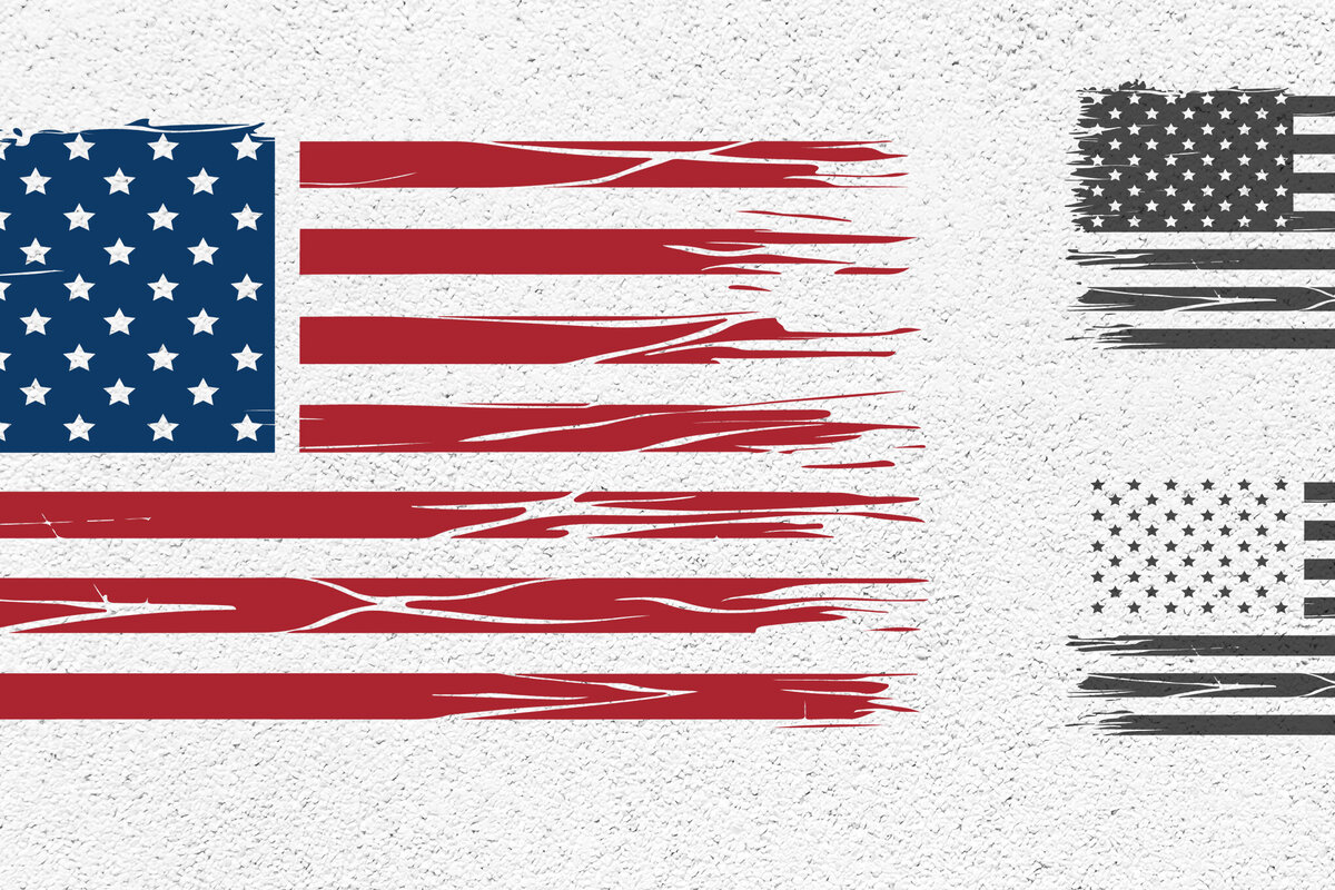 Intra απο ξύλο plywood 3mm-4mm πάχος 4 Ιουλίου American Distressed Flag Δίασταση 7x7 cm INTRAFABR-99205761