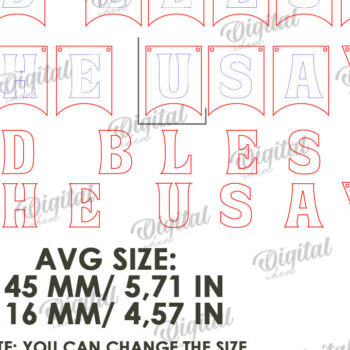 Intra απο ξύλο plywood 3mm-4mm πάχος 4 Ιουλίου Banner . Διακόσμηση σπιτιού Δίασταση 30x20 cm INTRAFABR-121903649 - Image 2