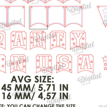 Intra απο ξύλο plywood 3mm-4mm πάχος 4 Ιουλίου Banner . Διακόσμηση σπιτιού Δίασταση 30x20 cm INTRAFABR-121903844 - Image 2