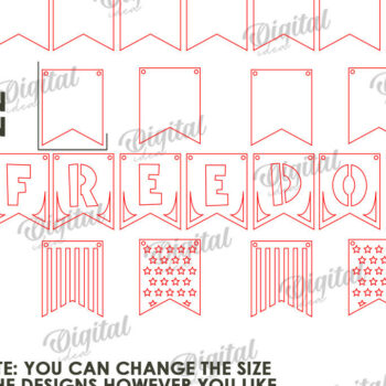 Intra απο ξύλο plywood 3mm-4mm πάχος 4 Ιουλίου Banner . Διακόσμηση σπιτιού Δίασταση 30x20 cm INTRAFABR-121904198 - Image 2