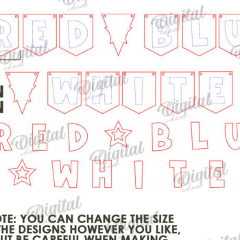 Intra απο ξύλο plywood 3mm-4mm πάχος 4 Ιουλίου Banner . Διακόσμηση σπιτιού Δίασταση 30x20 cm INTRAFABR-121904659 - Image 2