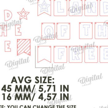 Intra απο ξύλο plywood 3mm-4mm πάχος 4 Ιουλίου Banner . Διακόσμηση σπιτιού Δίασταση 30x20 cm INTRAFABR-121902921 - Image 2