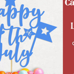 Intra απο ξύλο plywood 3mm-4mm πάχος 4η Ιουλίου Cake Topper, Patriotic  Δίασταση 30x20 cm INTRAFABR-122139443