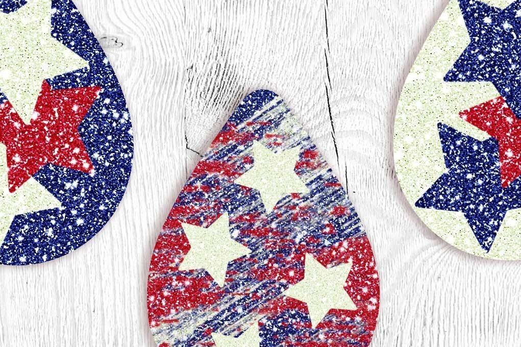 Intra απο ξύλο plywood 3mm-4mm πάχος Σχέδιο εξάχνωσης σκουλαρικιών 4ης Ιουλίου Δίασταση 3x3 cm INTRAFABR-31113753