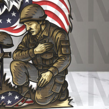Intra απο ξύλο plywood 3mm-4mm πάχος 4 Ιουλίου Fallen Soldier Δίασταση 30x20 cm INTRAFABR-122866934 - Image 3