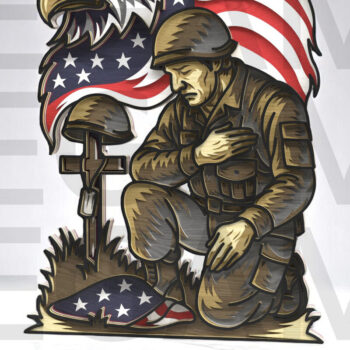 Intra απο ξύλο plywood 3mm-4mm πάχος 4 Ιουλίου Fallen Soldier Δίασταση 30x20 cm INTRAFABR-122866934 - Image 6