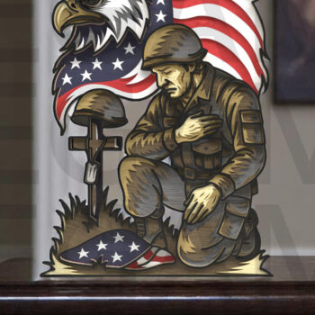 Intra απο ξύλο plywood 3mm-4mm πάχος 4 Ιουλίου Fallen Soldier Δίασταση 30x20 cm INTRAFABR-122866934 - Image 10
