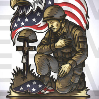 Intra απο ξύλο plywood 3mm-4mm πάχος 4 Ιουλίου Fallen Soldier Δίασταση 30x20 cm INTRAFABR-122866934 - Image 11
