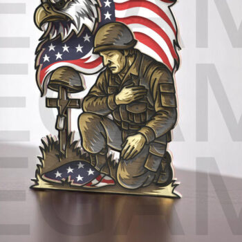 Intra απο ξύλο plywood 3mm-4mm πάχος 4 Ιουλίου Fallen Soldier Δίασταση 30x20 cm INTRAFABR-122866934 - Image 12