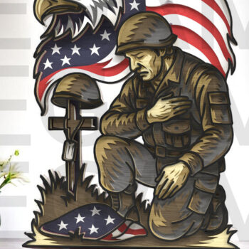 Intra απο ξύλο plywood 3mm-4mm πάχος 4 Ιουλίου Fallen Soldier Δίασταση 30x20 cm INTRAFABR-122866934 - Image 14