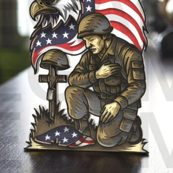 Intra απο ξύλο plywood 3mm-4mm πάχος 4 Ιουλίου Fallen Soldier Δίασταση 30x20 cm INTRAFABR-122866934 - Image 17