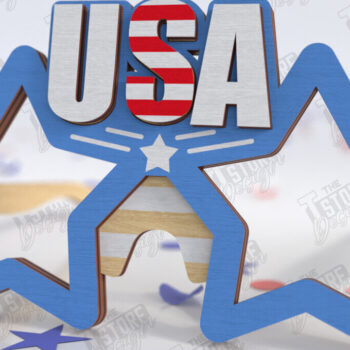 Intra απο ξύλο plywood 3mm-4mm πάχος 4 Ιουλίου Γυαλιά | Κόμμα Δίασταση 15x15 cm INTRAFABR-121354377 - Image 1