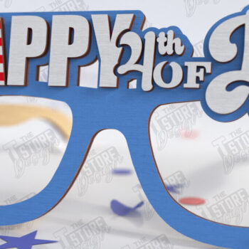 Intra απο ξύλο plywood 3mm-4mm πάχος 4 Ιουλίου Γυαλιά | Κόμμα Δίασταση 15x15 cm INTRAFABR-121354373 - Image 1