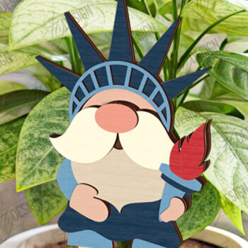 Intra απο ξύλο plywood 3mm-4mm πάχος 4 Ιουλίου Gnome Stakes | CNC Δίασταση 15x15 cm INTRAFABR-122085900 - Image 1