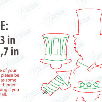 Intra απο ξύλο plywood 3mm-4mm πάχος Gnome Stakes 4 Ιουλίου Δίασταση 15x15 cm INTRAFABR-122086264 - Image 2