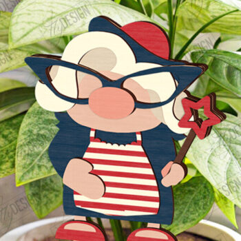 Intra απο ξύλο plywood 3mm-4mm πάχος Gnome Stakes 4 Ιουλίου Δίασταση 15x15 cm INTRAFABR-122086264 - Image 4