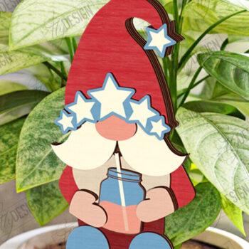 Intra απο ξύλο plywood 3mm-4mm πάχος Gnome Stakes 4 Ιουλίου Δίασταση 15x15 cm INTRAFABR-122086264 - Image 5