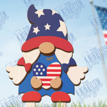 Intra απο ξύλο plywood 3mm-4mm πάχος Gnome Stakes 4 Ιουλίου Δίασταση 15x15 cm INTRAFABR-120839793 - Image 6