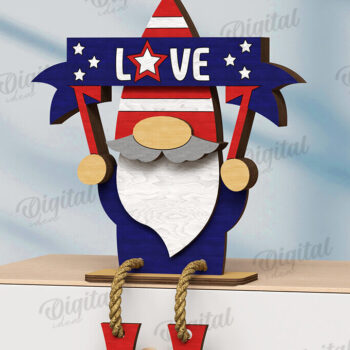 Intra απο ξύλο plywood 3mm-4mm πάχος 4 Ιουλίου Gnomes Cut  Δίασταση 30x20 cm INTRAFABR-121600323 - Image 14