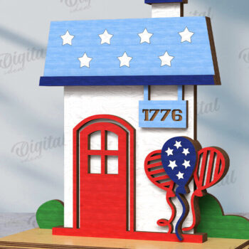 Intra απο ξύλο plywood 3mm-4mm πάχος 4 Ιουλίου House . Διακόσμηση σπιτιού Δίασταση 30x20 cm INTRAFABR-121590181 - Image 1