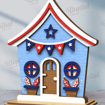 Intra απο ξύλο plywood 3mm-4mm πάχος 4 Ιουλίου House . Διακόσμηση σπιτιού Δίασταση 30x20 cm INTRAFABR-121589544 - Image 1