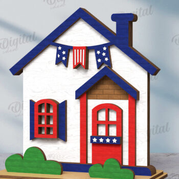 Intra απο ξύλο plywood 3mm-4mm πάχος 4 Ιουλίου House . Διακόσμηση σπιτιού Δίασταση 30x20 cm INTRAFABR-121589793 - Image 1