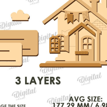 Intra απο ξύλο plywood 3mm-4mm πάχος 4 Ιουλίου House . Διακόσμηση σπιτιού Δίασταση 30x20 cm INTRAFABR-121589793 - Image 2