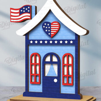 Intra απο ξύλο plywood 3mm-4mm πάχος 4 Ιουλίου House . Διακόσμηση σπιτιού Δίασταση 30x20 cm INTRAFABR-121589889 - Image 1