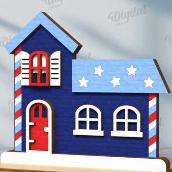 Intra απο ξύλο plywood 3mm-4mm πάχος 4 Ιουλίου House . Διακόσμηση σπιτιού Δίασταση 30x20 cm INTRAFABR-121589970 - Image 1