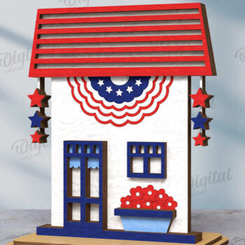 Intra απο ξύλο plywood 3mm-4mm πάχος 4 Ιουλίου House . Διακόσμηση σπιτιού Δίασταση 30x20 cm INTRAFABR-121590019 - Image 1