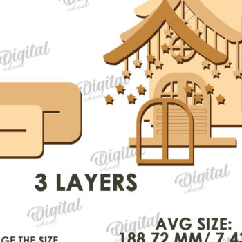 Intra απο ξύλο plywood 3mm-4mm πάχος 4 Ιουλίου House . Διακόσμηση σπιτιού Δίασταση 30x20 cm INTRAFABR-121590142 - Image 2