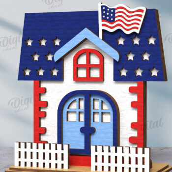 Intra απο ξύλο plywood 3mm-4mm πάχος 4 Ιουλίου House . Διακόσμηση σπιτιού Δίασταση 30x20 cm INTRAFABR-121589456 - Image 1