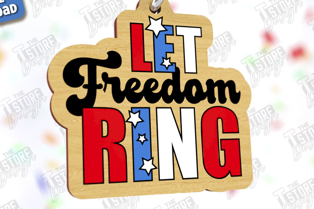 Intra απο ξύλο plywood 3mm-4mm πάχος 4 Ιουλίου μπρελόκ | Μπρελόκ Δίασταση 6x6 cm INTRAFABR-121355478