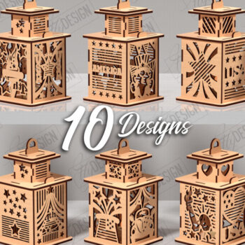 Intra απο ξύλο plywood 3mm-4mm πάχος κοπής  Lantern 4ης Ιουλίου Δίασταση 30x20 cm INTRAFABR-122387044 - Image 1