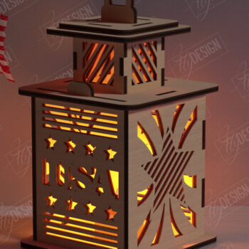 Intra απο ξύλο plywood 3mm-4mm πάχος κοπής  Lantern 4ης Ιουλίου Δίασταση 30x20 cm INTRAFABR-122387044 - Image 2