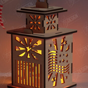 Intra απο ξύλο plywood 3mm-4mm πάχος κοπής  Lantern 4ης Ιουλίου Δίασταση 30x20 cm INTRAFABR-122387044 - Image 4