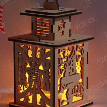 Intra απο ξύλο plywood 3mm-4mm πάχος κοπής  Lantern 4ης Ιουλίου Δίασταση 30x20 cm INTRAFABR-122387044 - Image 5