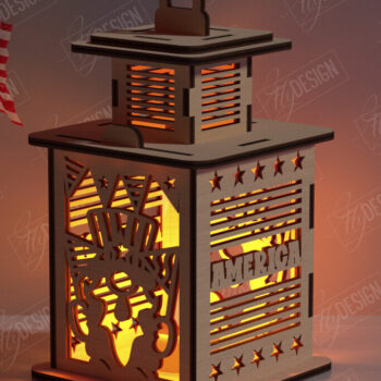 Intra απο ξύλο plywood 3mm-4mm πάχος κοπής  Lantern 4ης Ιουλίου Δίασταση 30x20 cm INTRAFABR-122387044 - Image 6