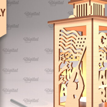 Intra απο ξύλο plywood 3mm-4mm πάχος κοπής  Lanterns 4ης Ιουλίου Δίασταση 30x20 cm INTRAFABR-94092150 - Image 8