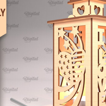 Intra απο ξύλο plywood 3mm-4mm πάχος κοπής  Lanterns 4ης Ιουλίου Δίασταση 30x20 cm INTRAFABR-94092150 - Image 9