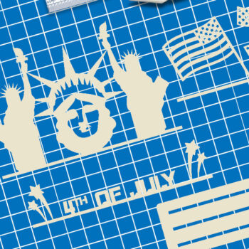 Intra απο ξύλο plywood 3mm-4mm πάχος 4η Ιουλίου - Patriotic  Δίασταση 30x20 cm INTRAFABR-119649685 - Image 2